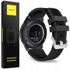 SC Spacecase Watchband rihm 22mm, must hind ja info | Nutikellade ja nutivõrude tarvikud | kaup24.ee