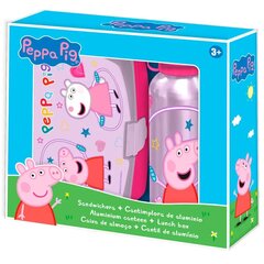 Ланч-бокс Peppa Pig + набор алюминиевых бутылок, 500 мл цена и информация | Посуда для хранения еды | kaup24.ee