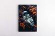 Reproduktsioon Kosmonaut galaktika lillede seas hind ja info | Seinapildid | kaup24.ee