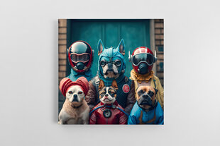 Репродукция Команда супергеройских собак 100x100 см цена и информация | Репродукции, картины | kaup24.ee