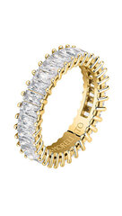 Morellato Сверкающее позолоченное кольцо с прозрачными цирконами багетной огранки SAVP090 цена и информация | Кольцо | kaup24.ee