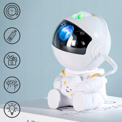 LED projektor Astronaut, USB, valge hind ja info | Peokaunistused | kaup24.ee