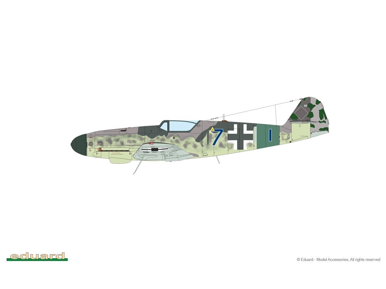 Mudel Eduard - Messerschmitt Bf 109K-4 Kurfürst Limited edition, 1/48, 11177 цена и информация | Klotsid ja konstruktorid | kaup24.ee