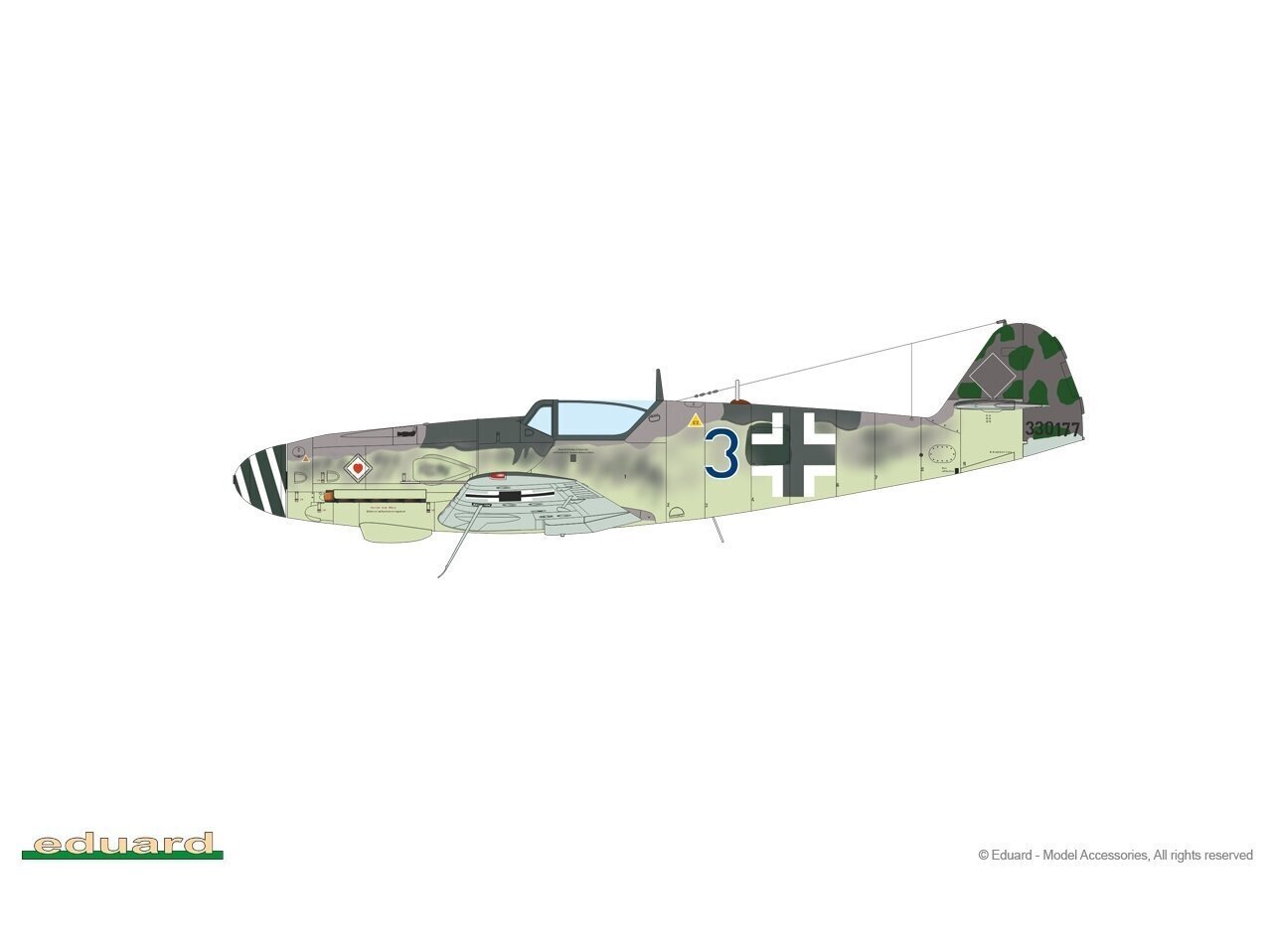 Mudel Eduard - Messerschmitt Bf 109K-4 Kurfürst Limited edition, 1/48, 11177 цена и информация | Klotsid ja konstruktorid | kaup24.ee