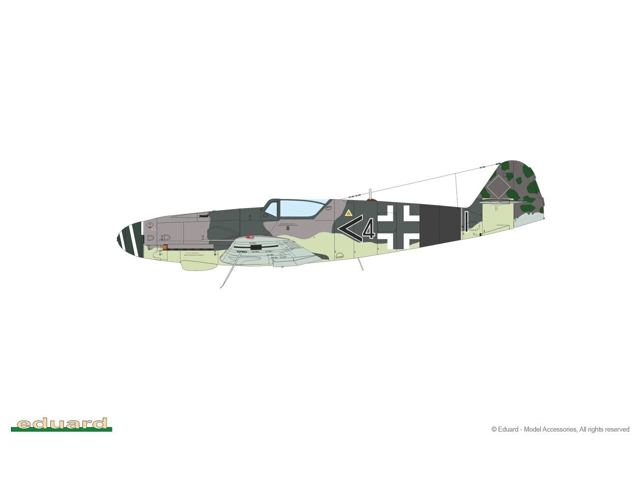 Mudel Eduard - Messerschmitt Bf 109K-4 Kurfürst Limited edition, 1/48, 11177 цена и информация | Klotsid ja konstruktorid | kaup24.ee