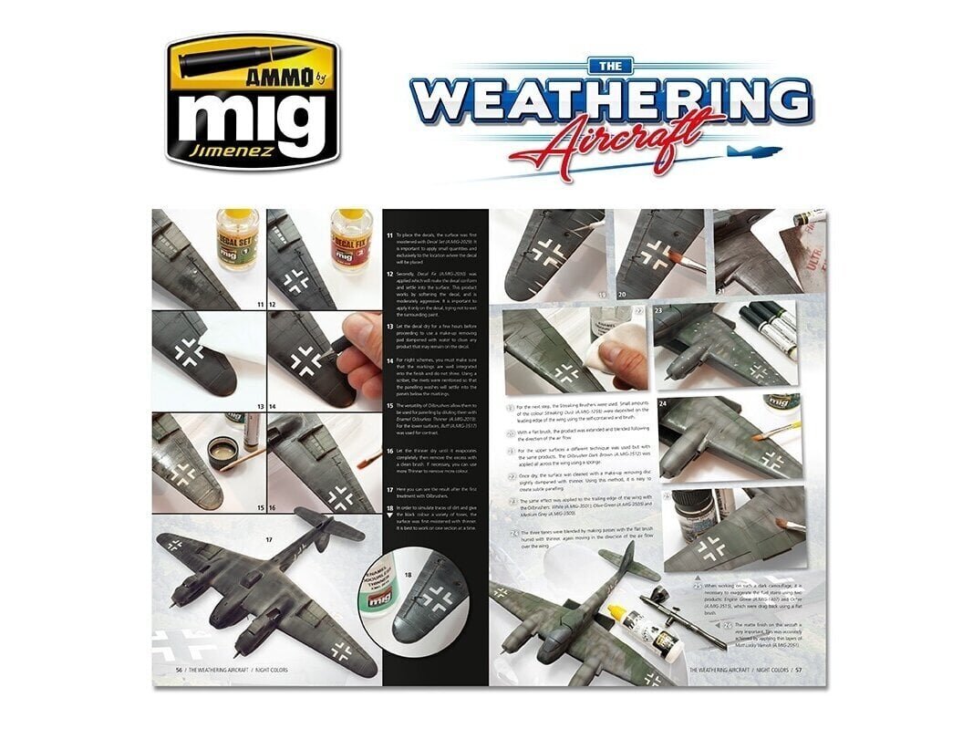 AMMO MIG - The Weathering Aircraft 14. Night Colors (English), 5214 цена и информация | Liimitavad mudelid | kaup24.ee