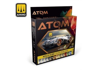 Akrüülvärvide komplekt Ammo Mig - Atom Metallic, 20702 hind ja info | Kunstitarbed, voolimise tarvikud | kaup24.ee