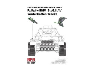 Rye Field Model - Workable Track Links Winterketten Tracks Pz.Kpfw.lll/IV StuG.Ill/IV, 1/35, 5084 цена и информация | Склеиваемые модели | kaup24.ee