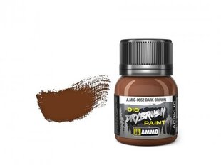 Värv Ammo Mig Drybrush Dark Brown 0652, 40 ml, pruun hind ja info | Kunstitarbed, voolimise tarvikud | kaup24.ee