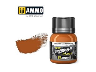 Värv Ammo Mig Drybrush Leather Brown 0651, 40 ml, pruun hind ja info | Kunstitarbed, voolimise tarvikud | kaup24.ee