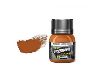 Värv Ammo Mig Drybrush Leather Brown 0651, 40 ml, pruun hind ja info | Kunstitarbed, voolimise tarvikud | kaup24.ee