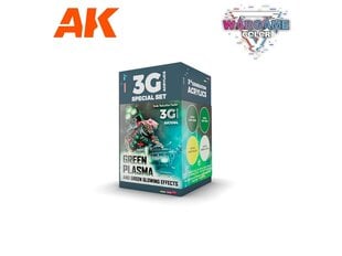 AK Interactive - 3rd generation - Aкрил набор красок Green plasma and glowlig effects, AK1064 цена и информация | Принадлежности для рисования, лепки | kaup24.ee