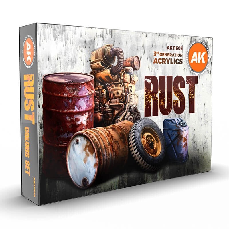 Akrüülvärvide komplekt AK Interactive 3rd generation Rust and Abandoned, AK11605 hind ja info | Kunstitarbed, voolimise tarvikud | kaup24.ee