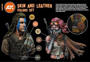 AK Interactive - 3rd generation - Aкрил набор красок Skin and Leather, AK11613 цена и информация | Принадлежности для рисования, лепки | kaup24.ee