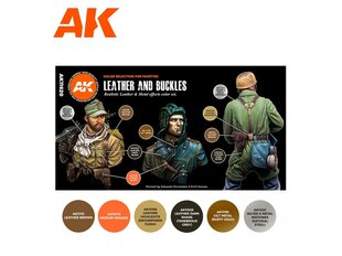 AK Interactive - 3rd generation - Aкрил набор красок Leather and Buckles, AK11620 цена и информация | Принадлежности для рисования, лепки | kaup24.ee