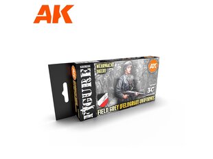 Akrüülvärvide komplekt AK Interactive 3rd generation Wehrmacht Heer Field Grey (Feldgrau) Uniforms, AK11627 цена и информация | Принадлежности для рисования, лепки | kaup24.ee