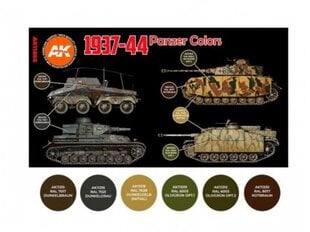Akrüülvärvide komplekt AK Interactive 3rd generation 1937-44 Panzer Colors, AK11656 hind ja info | Kunstitarbed, voolimise tarvikud | kaup24.ee