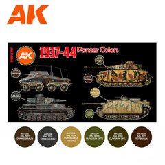 Набор акриловых красок 1937-44 Panzer Colors, AK11656 цена и информация | Принадлежности для рисования, лепки | kaup24.ee