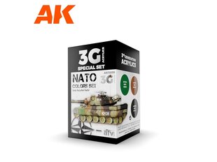 Akrüülvärvide komplekt AK Interactive 3rd generation Nato Colors, AK11658 hind ja info | Kunstitarbed, voolimise tarvikud | kaup24.ee