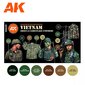 Akrüülvärvide komplekt AK Interactive 3rd generation Vietnam green and camouflage, AK11682 цена и информация | Kunstitarbed, voolimise tarvikud | kaup24.ee