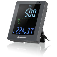 Монитор качества воздуха Smile BRESSER CO², серый цена и информация | Метеорологические станции, термометры | kaup24.ee