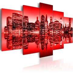 Maal - Red glow over New York - 5 pieces цена и информация | Репродукции, картины | kaup24.ee