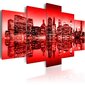 Maal - Red glow over New York - 5 pieces цена и информация | Seinapildid | kaup24.ee