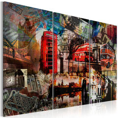 Maal - London collage - triptych hind ja info | Seinapildid | kaup24.ee