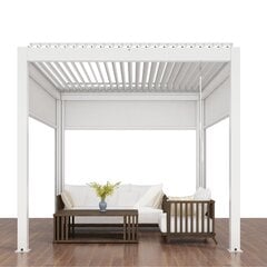 Sky Pergola küljekardin, 3m, valge цена и информация | Беседки, навесы, тенты | kaup24.ee