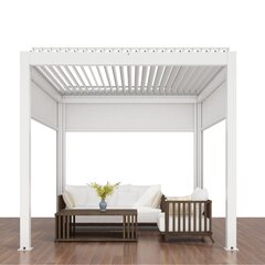 Sky Pergola küljekardin, 3m, valge цена и информация | Беседки, навесы, тенты | kaup24.ee