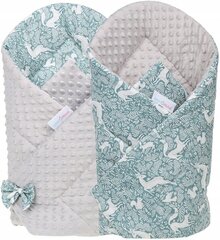 Kahepoolne beebitekk Babymam, 80x80 cm, green/gray цена и информация | Детские подушки, конверты, спальники | kaup24.ee