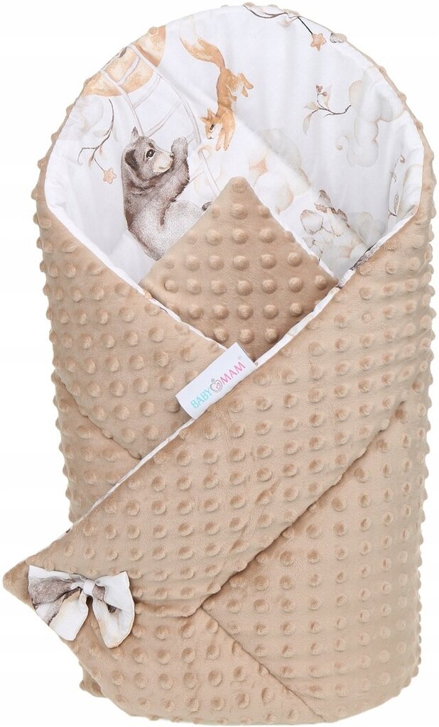 Kahepoolne beebitekk Babymam, 80x80 cm, beige/white hind ja info | Beebipadjad ja -tekid | kaup24.ee