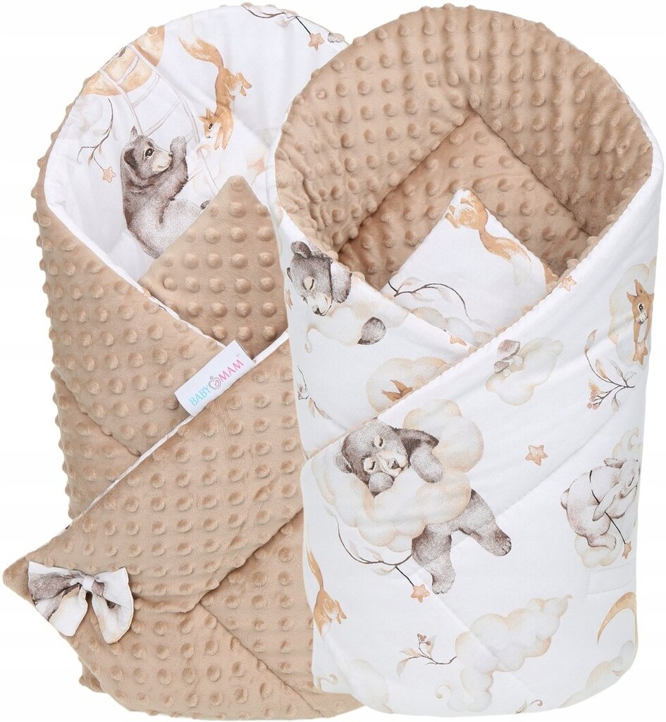 Kahepoolne beebitekk Babymam, 80x80 cm, beige/white hind ja info | Beebipadjad ja -tekid | kaup24.ee