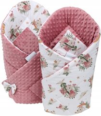 Kahepoolne beebitekk Babymam, 80x80 cm, pink/white цена и информация | Детские подушки, конверты, спальники | kaup24.ee