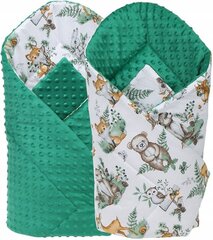 Kahepoolne beebitekk Babymam, 80x80 cm, green/white цена и информация | Детские подушки, конверты, спальники | kaup24.ee