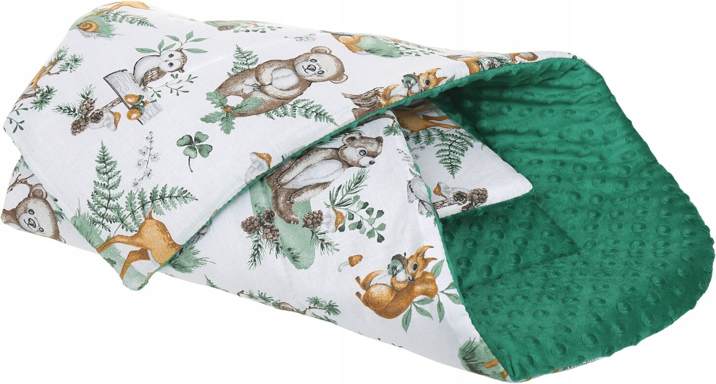 Kahepoolne beebitekk Babymam, 80x80 cm, green/white hind ja info | Beebipadjad ja -tekid | kaup24.ee