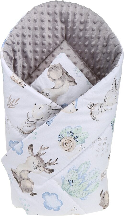 Kahepoolne beebitekk Babymam, 80x80 cm, gray/white цена и информация | Beebipadjad ja -tekid | kaup24.ee