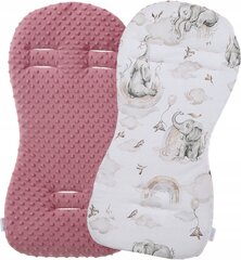 Двусторонний вкладыш в коляску  Babymam, Pink, 71x35 cm цена и информация | Аксессуары для колясок | kaup24.ee