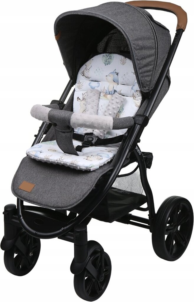 Kahepoolne istmepehmendus vankrisse Babymam, Gray, 71x35 cm цена и информация | Vankrite tarvikud | kaup24.ee