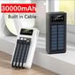 Toitepank päikesepaneeli ja kaablitega 30 000 mAh цена и информация | Akupangad | kaup24.ee