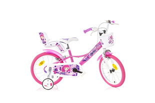 Jalgratas lastele Dino Bikes 16", roosa hind ja info | Jalgrattad | kaup24.ee