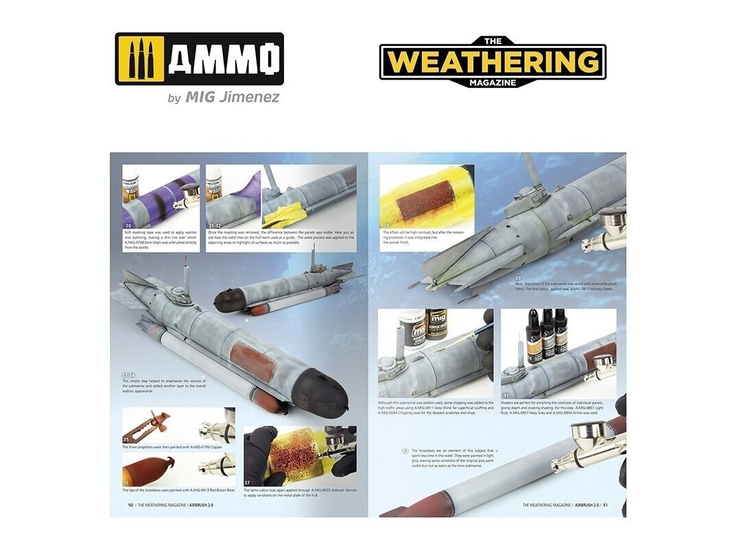 AMMO MIG - The Weathering Magazine 37 - Airbrush 2.0 (English), 4536 hind ja info | Klotsid ja konstruktorid | kaup24.ee