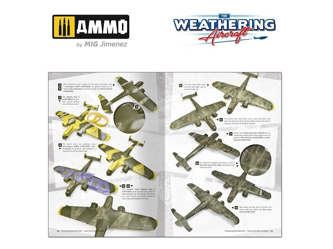 Konstruktor AMMO MIG - The Weathering Aircraft 22. Highlights and Shadows (English), 5222 hind ja info | Liimitavad mudelid | kaup24.ee
