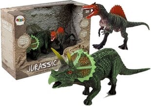Dinosauruste figuuride komplekt Spinosaurus, Triceratops цена и информация | Игрушки для мальчиков | kaup24.ee