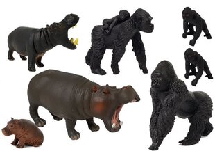 Kujukeste komplekt Loomad Safari jõehobud Gorillad hind ja info | Tüdrukute mänguasjad | kaup24.ee