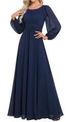 Длинное женское платье EverPretty, темно-синее цена и информация | Платья | kaup24.ee