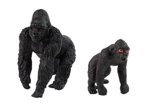 Набор из 2 фигурок горилл Горилла и детеныши животных мира цена и информация | MUST Металлическая бутылочка с Ярким рисунком (без BPA) (500ml) для мальчиков от 3+ лет Серая с Машинкой | kaup24.ee