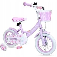 Linnaratas Enero Princess 12", valge/lilla цена и информация | Велосипеды | kaup24.ee