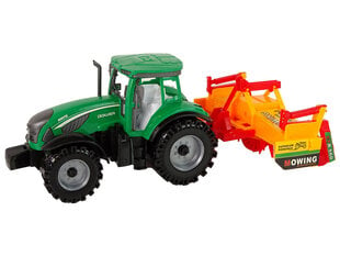 Зеленый трактор с оранжевым приводом культиватора для детей цена и информация | Игрушки для мальчиков | kaup24.ee