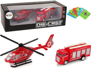 Tuletõrjeauto ja helikopter hind ja info | Poiste mänguasjad | kaup24.ee